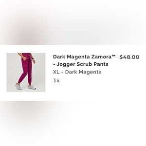 COPY - L Magenta FIGS joggers